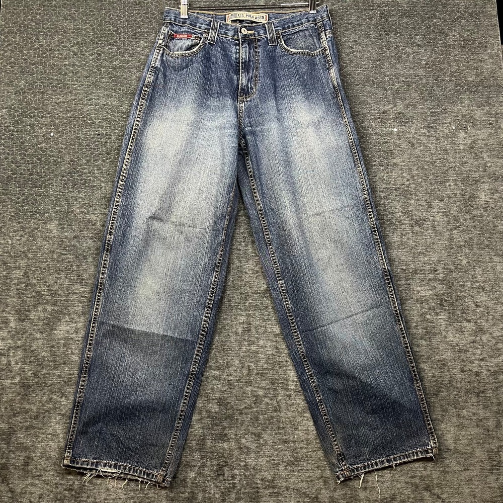 US Polo Assn Jeans Mens 33x32 Blue Good Straight Leg Denim Medium Wash